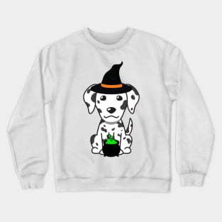 Cute dalmatian dog is a witch Crewneck Sweatshirt